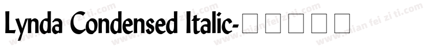 Lynda Condensed Italic字体转换